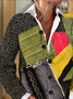 Damen Abstrakt Langarm Bequem Retro Print Strickjacke