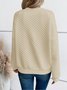 Retro V-Ausschnitt Geometrisch Sweatshirt Nahtverarbeitung