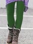 Damen Unifarben Retro Alle Jahreszeiten Lang Leggings