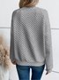 Retro V-Ausschnitt Geometrisch Sweatshirt Nahtverarbeitung