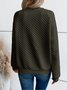 Retro V-Ausschnitt Geometrisch Sweatshirt Nahtverarbeitung