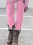 Damen Unifarben Retro Alle Jahreszeiten Lang Leggings