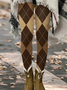 Damen Kariert Retro Alle Jahreszeiten Lang Leggings