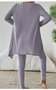 Damen Unifarben Matching Kostüm Täglich Langarm Lässig Frühling/Herbst Mehrteiliges Set Matching Set