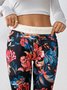 Damen Geblümt Lässig Winter Lang Leggings