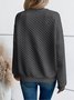 Retro V-Ausschnitt Geometrisch Sweatshirt Nahtverarbeitung