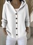 Damen Baumwolle Geblümt Langarm Bequem Lässig Strickjacke