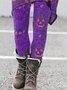 Damen Halloween Retro Alle Jahreszeiten Lang Leggings