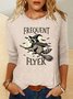 Retro Tier Rundhals Langarm T-Shirt