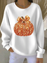 Lässig Rundhals Halloween Sweatshirt