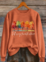 Lässig Rundhals Textbriefe Sweatshirt Print