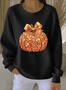 Lässig Rundhals Halloween Sweatshirt