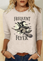 Retro Tier Rundhals Langarm T-Shirt