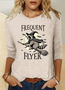 Retro Tier Rundhals Langarm T-Shirt