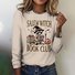 Retro Tier Rundhals Langarm T-Shirt