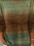 Damen Nachahmung Kaschmir Gestreift Langarm Bequem Retro Pullover