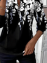 Lässig Rundhals Geblümt Sweatshirt Print