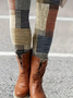 Damen Abstrakt Lässig Alle Jahreszeiten Print Lang Leggings