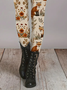 Damen Geblümt Lässig Alle Jahreszeiten Print Lang Leggings