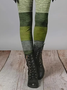 Damen Gestreift Lässig Alle Jahreszeiten Print Lang Leggings