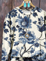 Lässig Rundhals Geblümt Sweatshirt Print