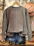 Lässig Rundhals Ethnisch Sweatshirt Print