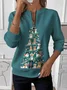 Retro Rundhals Weihnachten Sweatshirt