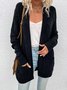 Damen Frühling/Herbst Oberbekleidung Retro Nahtverarbeitung Unifarben Langarm Jacke