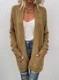 Damen Frühling/Herbst Oberbekleidung Retro Nahtverarbeitung Unifarben Langarm Jacke