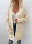 Damen Frühling/Herbst Oberbekleidung Retro Nahtverarbeitung Unifarben Langarm Jacke