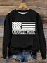 Lässig Rundhals Textbriefe Sweatshirt