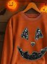Retro Rundhals Halloween Sweatshirt