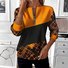 Lässig Stehkragen Geometrisch Sweatshirt