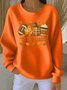 Lässig Rundhals Ahornblatt Sweatshirt