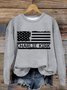 Lässig Rundhals Textbriefe Sweatshirt