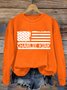 Lässig Rundhals Textbriefe Sweatshirt
