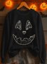 Retro Rundhals Halloween Sweatshirt
