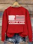 Lässig Rundhals Textbriefe Sweatshirt