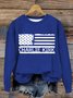 Lässig Rundhals Textbriefe Sweatshirt