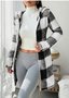Damen Frühling/Herbst Oberbekleidung Lässig Geometrisch Langarm Kapuze Jacke