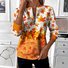 Lässig Stehkragen Geometrisch Sweatshirt