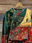 Lässig Rundhals Geblümt Sweatshirt Print