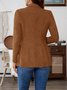 Damen Unifarben Frühling/Herbst Oberbekleidung Lässig Langarm Schalkragen Regelmäßig Blazer
