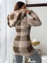 Damen Frühling/Herbst Oberbekleidung Lässig Geometrisch Langarm Kapuze Jacke