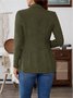 Damen Unifarben Frühling/Herbst Oberbekleidung Lässig Langarm Schalkragen Regelmäßig Blazer