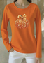 Lässig Halloween Rundhals Langarm T-Shirt