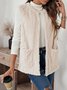 Geprägt Straße Unifarben Regelmäßige Passform Doppelseitig Kragenlos Plüsch Tasche Lässig Strickjacke Tanktop