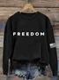 Lässig Rundhals Textbriefe Sweatshirt