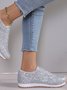 Lässig Unifarben Atmungsaktiv Slip On Flach Flache Schuhe Nahtverarbeitung