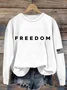 Lässig Rundhals Textbriefe Sweatshirt